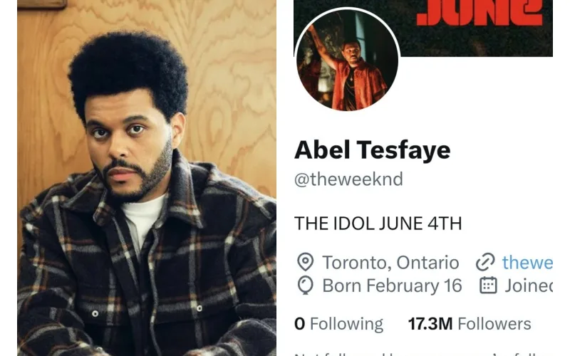 The Weekend changes his name to Abel Tesfaye
