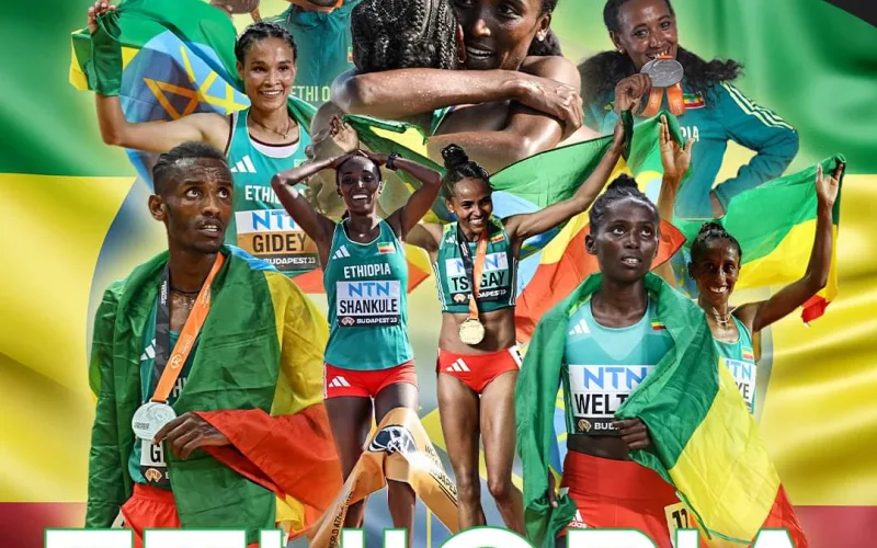 Ethiopia secures nine medals at Budapest world Athletics Championships