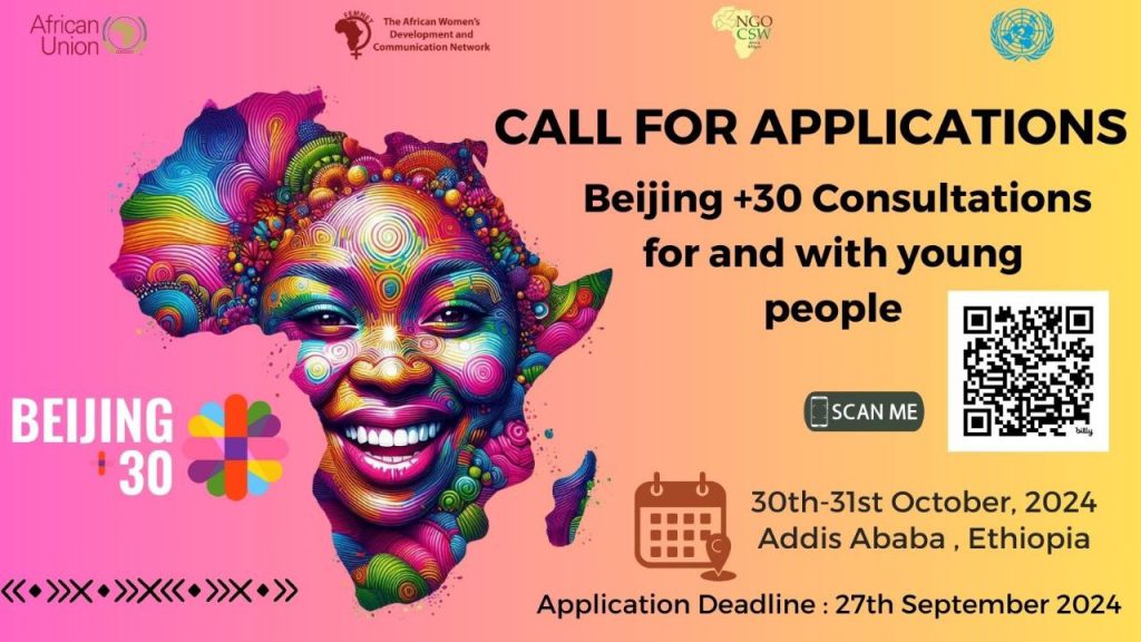 Youth Opportunities in Africa: Apply for Regional Participation in the Beijing+30 Reviews